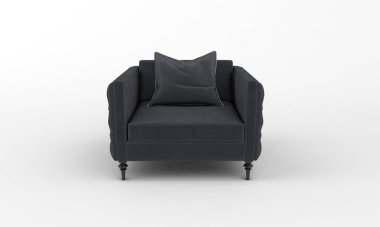 Tek Koltuk Ön Görünüm Mobilya 3B Hazırlama