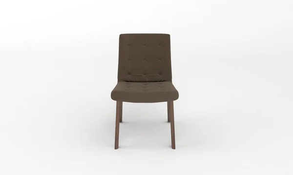 Cadeira Vista Frontal Mobiliário Rendering — Fotografia de Stock