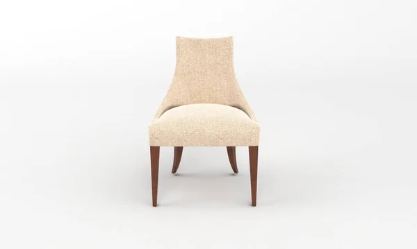 椅子フロントビュー家具3Dレンダリング — ストック写真