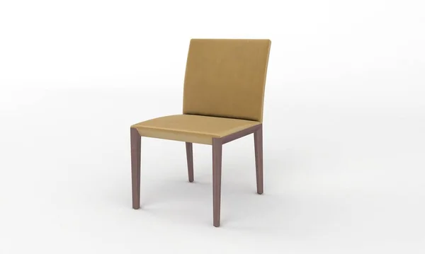 椅子侧视图家具3D渲染 — 图库照片
