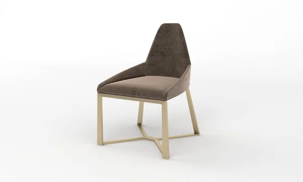 Krzesło Widok Boku Meble Rendering — Zdjęcie stockowe