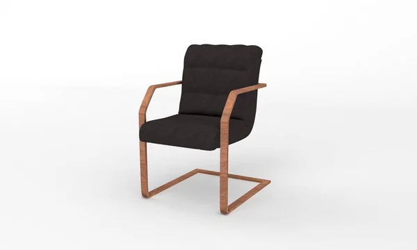 Cadeira Side View Mobiliário Rendering — Fotografia de Stock