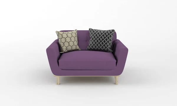 Single Sofa Chair front View furniture 3D Rendering