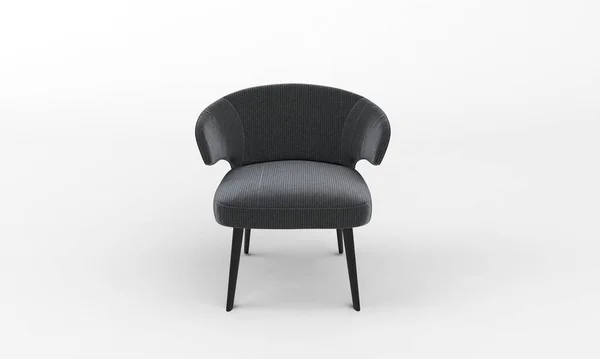 Single Sofa Chair Front Zobrazit Nábytek Vykreslování — Stock fotografie