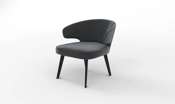 Pojedyncza Sofa Stronie Krzesła Zobacz Meble Rendering — Zdjęcie stockowe