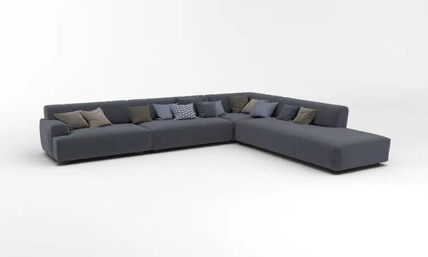 Sofa Side View Meubilair Rendering — Stockfoto