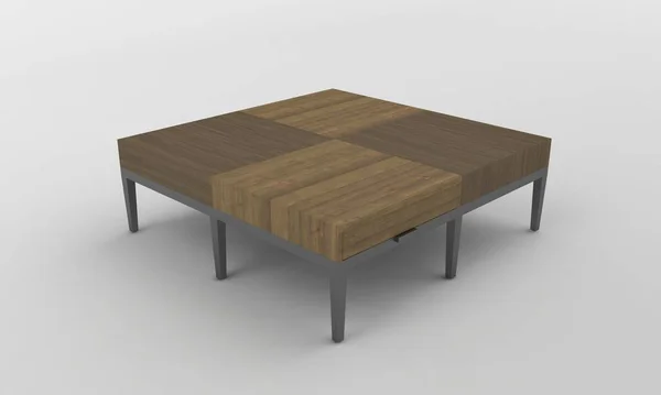 Center Coffee Table Furniture Rendering — Stock Photo, Image