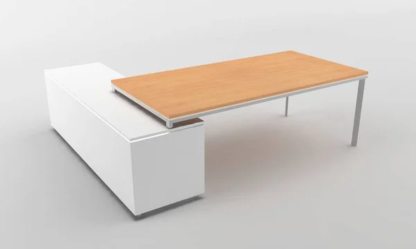 Office Table Disk Furniture Rendering — Stock fotografie