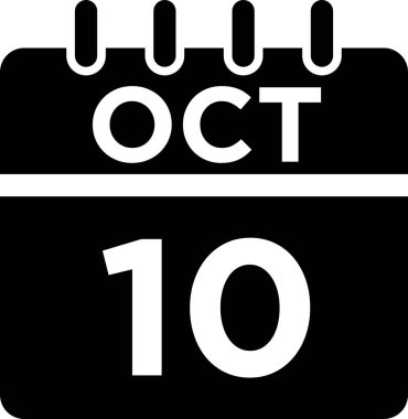 Takvim Ekim Glyph simgesi