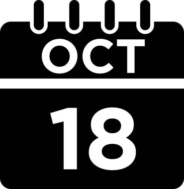 Takvim Ekim Glyph simgesi