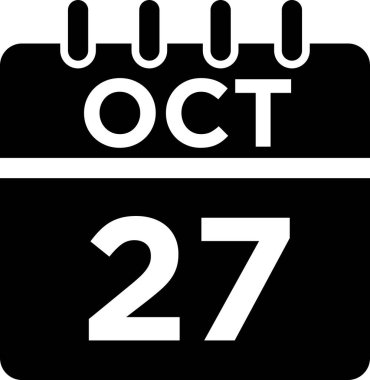 Takvim Ekim Glyph simgesi