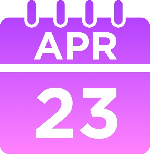 Calendário Abril Ícone Glyph — Fotografia de Stock