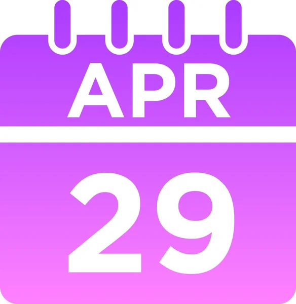 Calendar April Glyph Icon — Stock Photo, Image