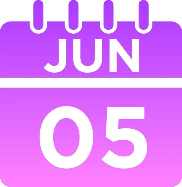 Calendario Junio Glifo Icono —  Fotos de Stock