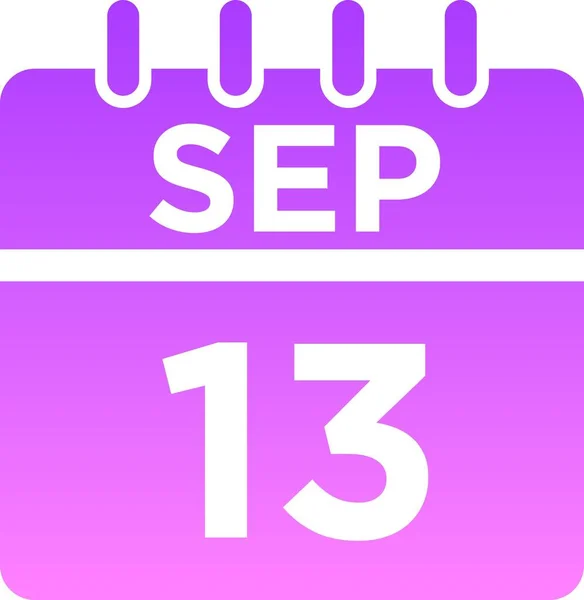 Kalenderblatt Für Den September — Stockfoto