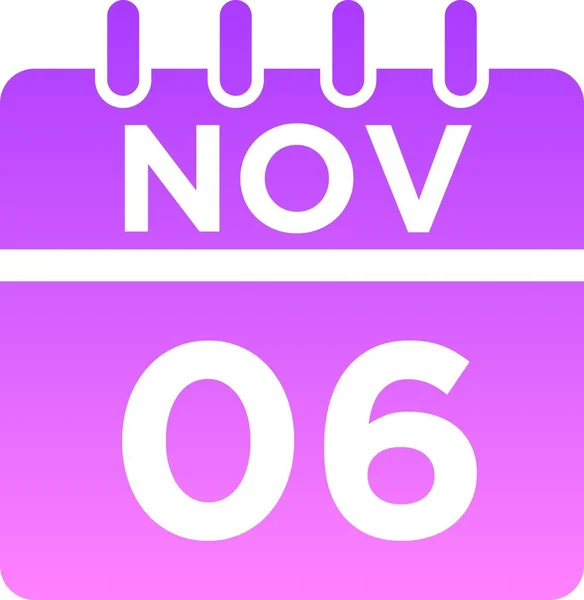 Kalender November Glyf Ikon — Stockfoto