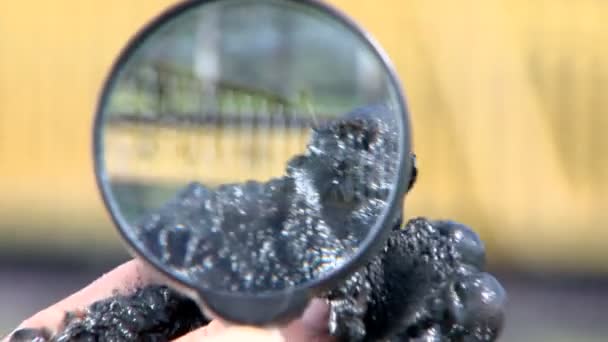 Zoeken van goud in de bodem van de rivier zand — Stockvideo