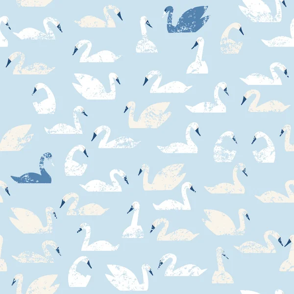 Kuğu sürüsü seamless modeli yüzme. Vektör çizim. Tüm öğeler değil kırpılmış ve maskesi altında gizli. Sen-ecek bulmak scuffs dosyayı içinde oluşturmak için bir desen.