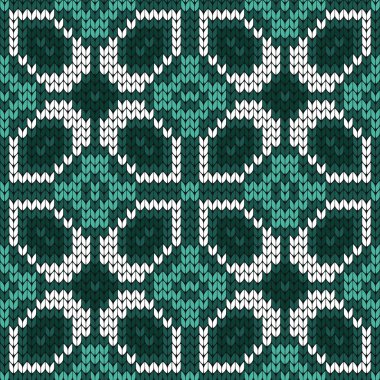 Örme seamless modeli geometrik çiçekler