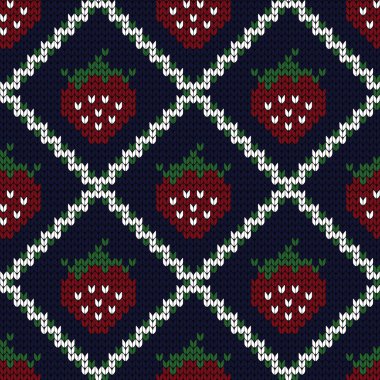 Çilek Seamless Modeli Örgü