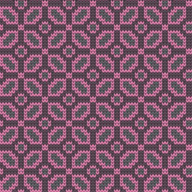 Örme seamless modeli geometrik çiçek