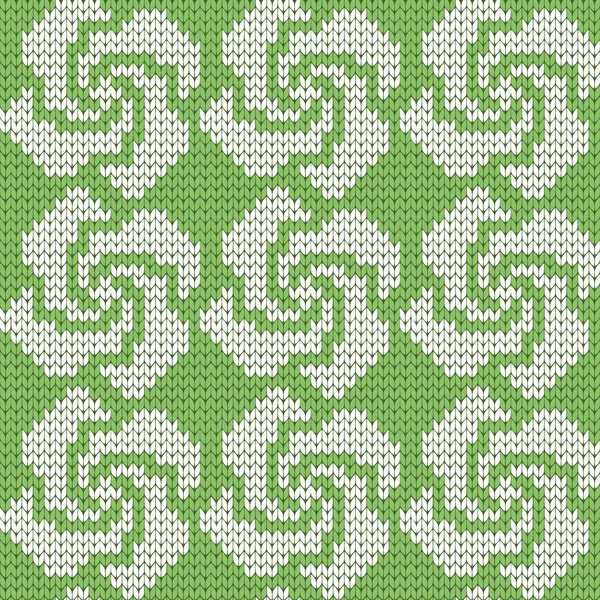 ニットのシームレス パターンの抽象花 — ストックベクタ