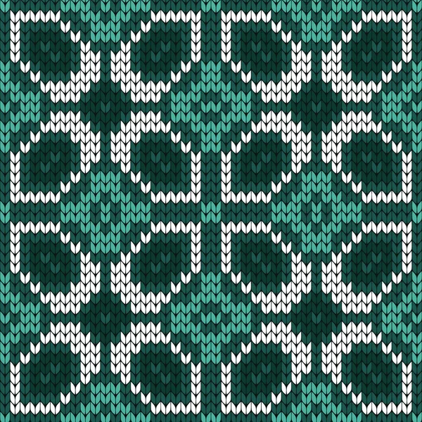 Geometrische Blumen mit nahtlosen Strickmustern — Stockvektor