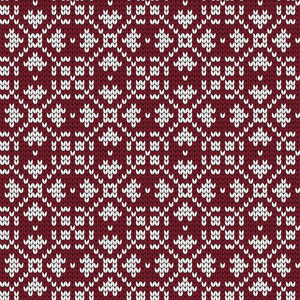 노르웨이 스타일 니트 기하학적 완벽 한 패턴 — 스톡 벡터