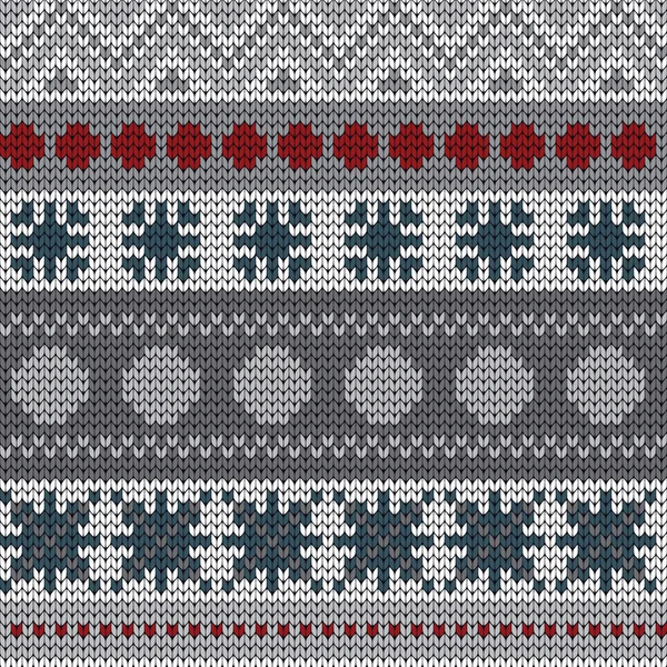 Motif tricoté hiver sans couture — Image vectorielle