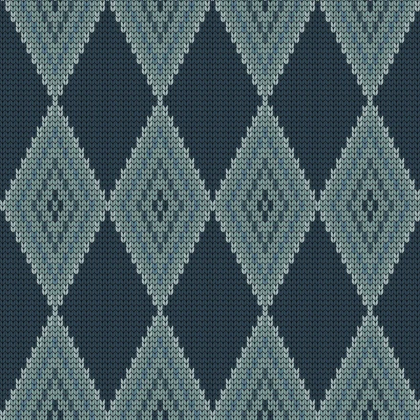 Motif tricoté sans couture dans le style argyle — Image vectorielle