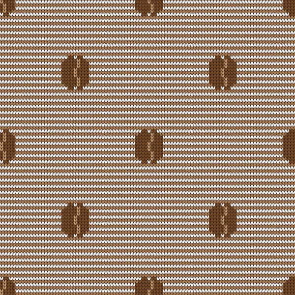 Tejido despojado patrón sin costura grano de café — Archivo Imágenes Vectoriales