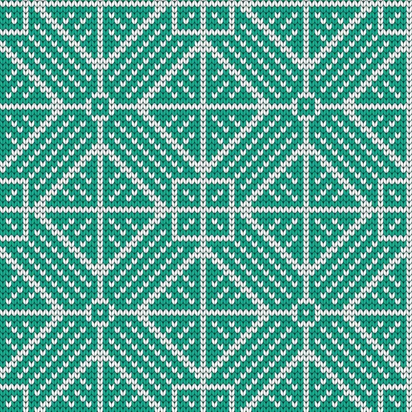 ニットの幾何学的なシームレス パターン — ストックベクタ
