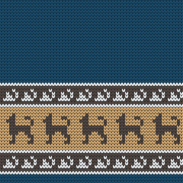 Chiens de frontière tricotés sans couture — Image vectorielle