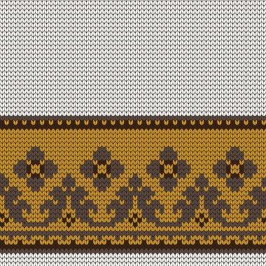 Örgü çiçek sorunsuz kenarlık