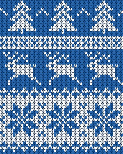 Motif tricoté hiver sans couture — Image vectorielle