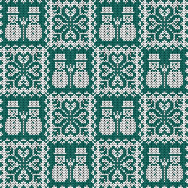 Tricoté motif sans couture de Noël — Image vectorielle