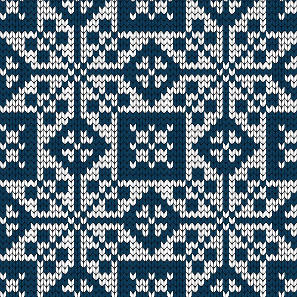 Motif tricoté hiver sans couture — Image vectorielle