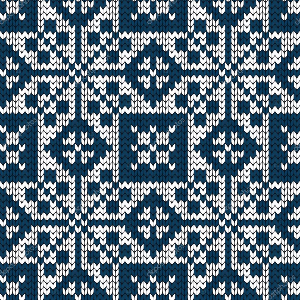 Knitted winter seamless pattern