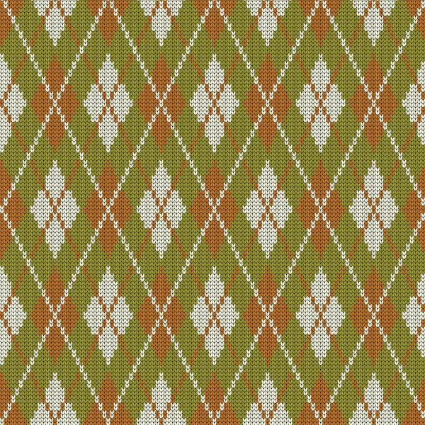 Motif tricoté sans couture argyle — Image vectorielle