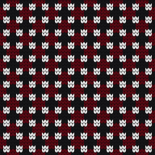 Motif géométrique tricoté sans couture — Image vectorielle