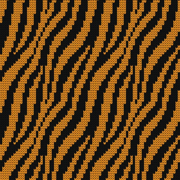 Pletené bezešvé pattern tygří kůže — Stockový vektor