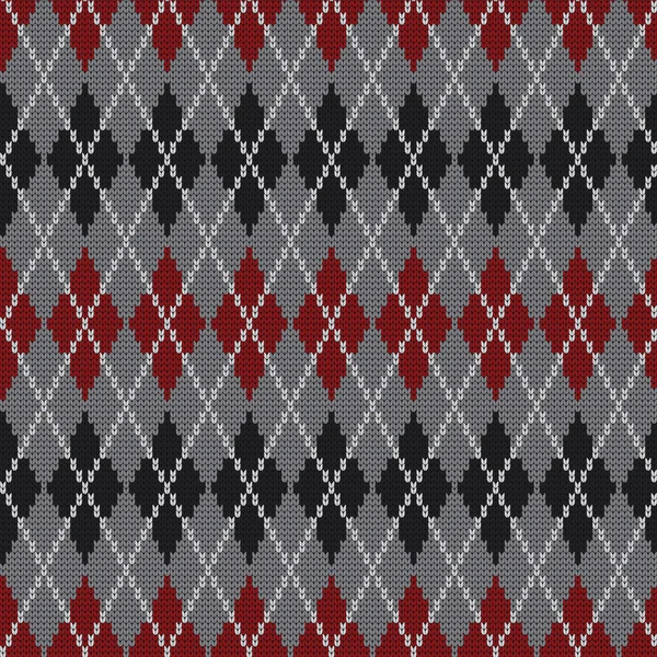 Motif tricoté sans couture argyle — Image vectorielle