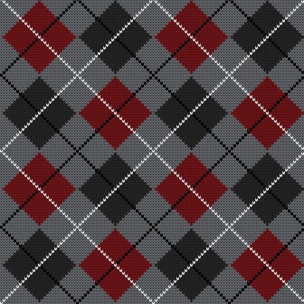 Motif tricoté sans couture argyle — Image vectorielle