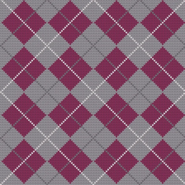 Knitted seamless pattern argyle — Stock Vector