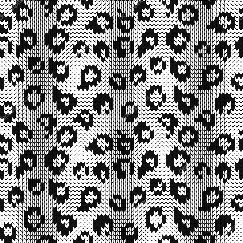 Knitted seamless pattern leopard skin