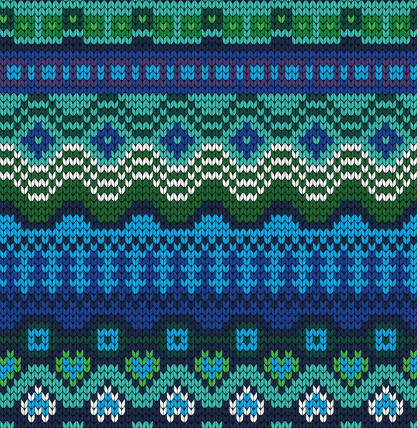 Modèle tricoté sans couture dans le style îlot de feu — Image vectorielle