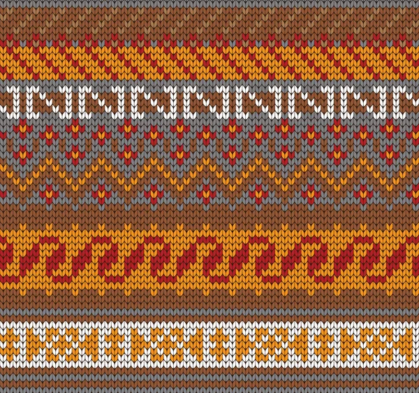 Modèle tricoté sans couture dans le style îlot de feu — Image vectorielle