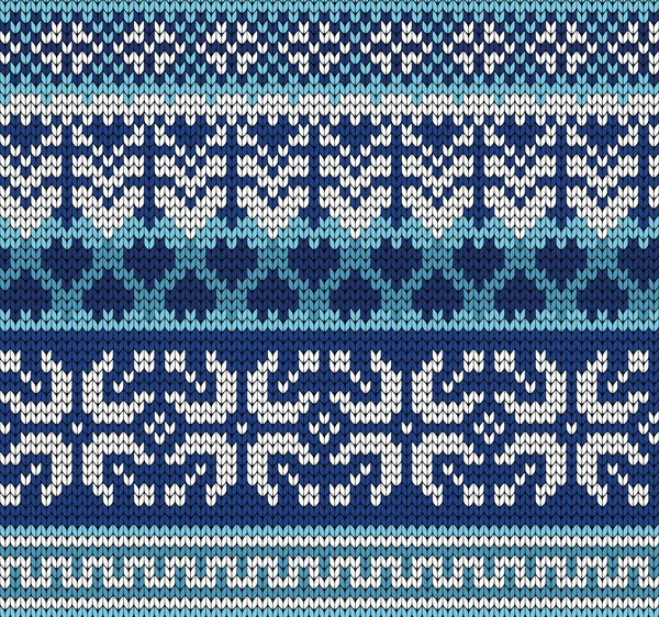 Motif tricoté hiver sans couture — Image vectorielle