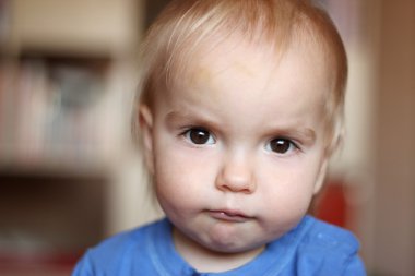 Duygusal çocuk portre