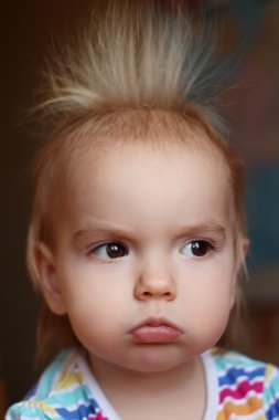 Duygusal çocuk portre